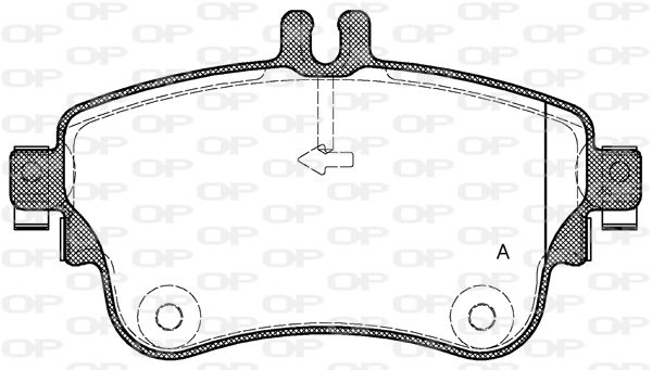 OPEN PARTS Bremžu uzliku kompl., Disku bremzes BPA1487.08